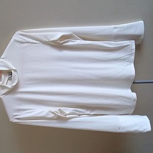 Worthington White Mock Neck Blouse (M)